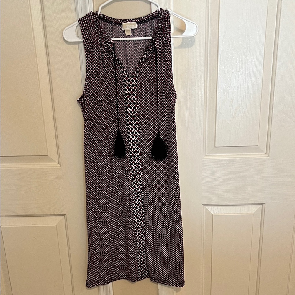 MICHAEL Michael Kors Black and White Midi Dress